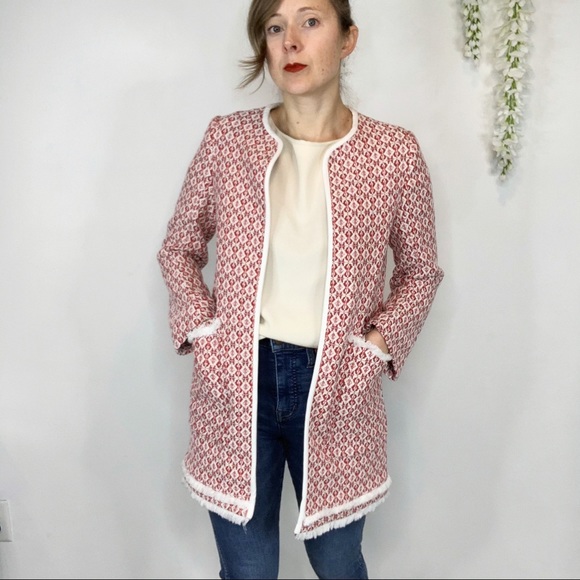 Zara Jackets & Blazers - NWOT ZARA open front jacket knit pockets tapestry woven